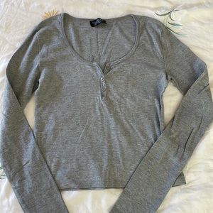topshop gray longsleeve